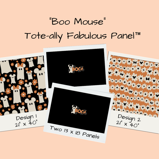 Boo Mouse Tote-Ally Fabulous Panel (pre-order)