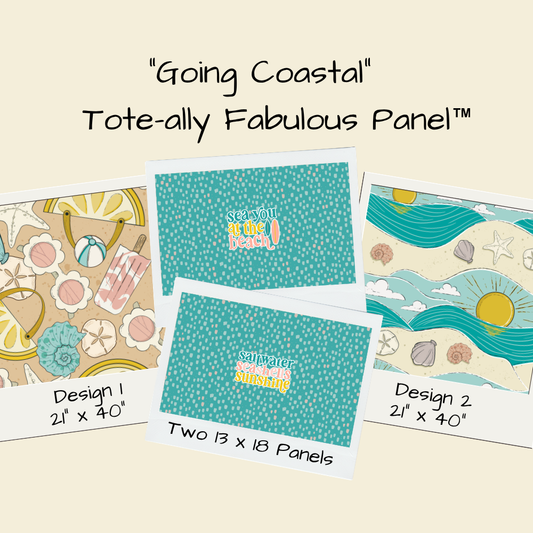 Going Coastal Tote-Ally Fabulous Panel (pre-order)
