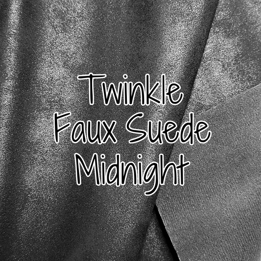 Twinkle Faux Suede - Midnight - 18" (retail)