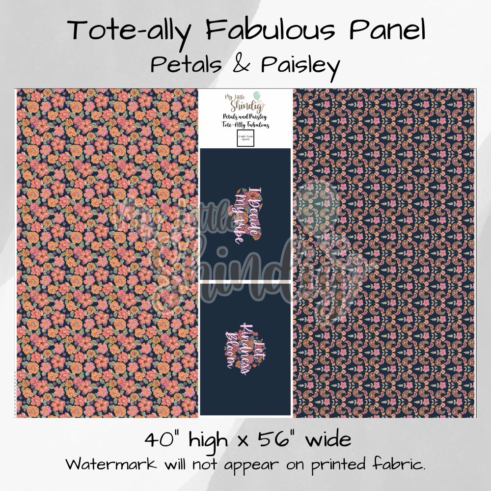 Petals & Paisley Tote-Ally Fabulous Panel (retail)