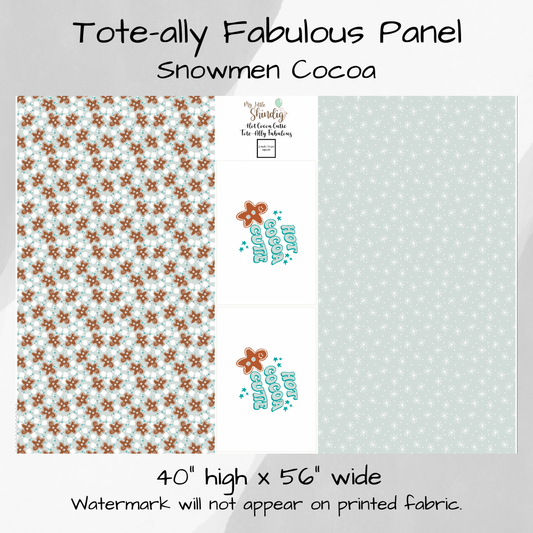 Snowmen Cocoa Tote-Ally Fabulous Panel (retail)