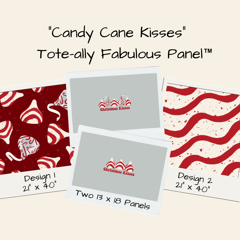 Candy Cane Kisses Tote-Ally Fabulous Panel (pre-order)