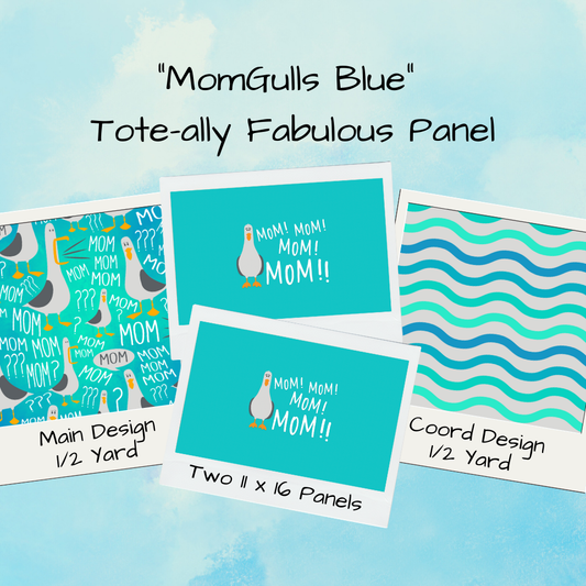 MomGulls Blue Tote-Ally Fabulous Panel (retail)