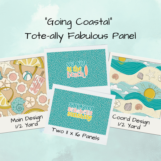 Going Coastal Tote-Ally Fabulous Panel (retail)