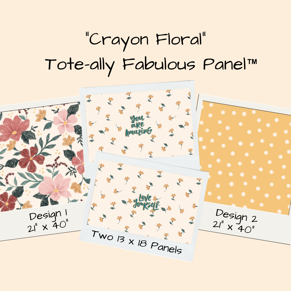 Crayon Floral Tote-Ally Fabulous Panel (pre-order)