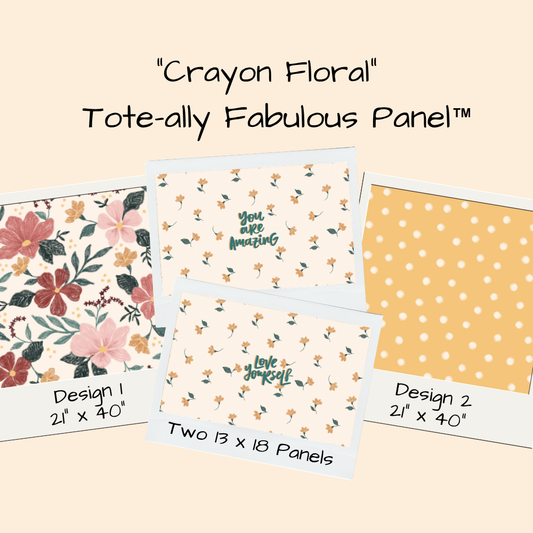 Crayon Floral Tote-Ally Fabulous Panel (pre-order)