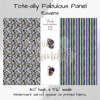 Ravens Tote-Ally Fabulous Panel (retail)