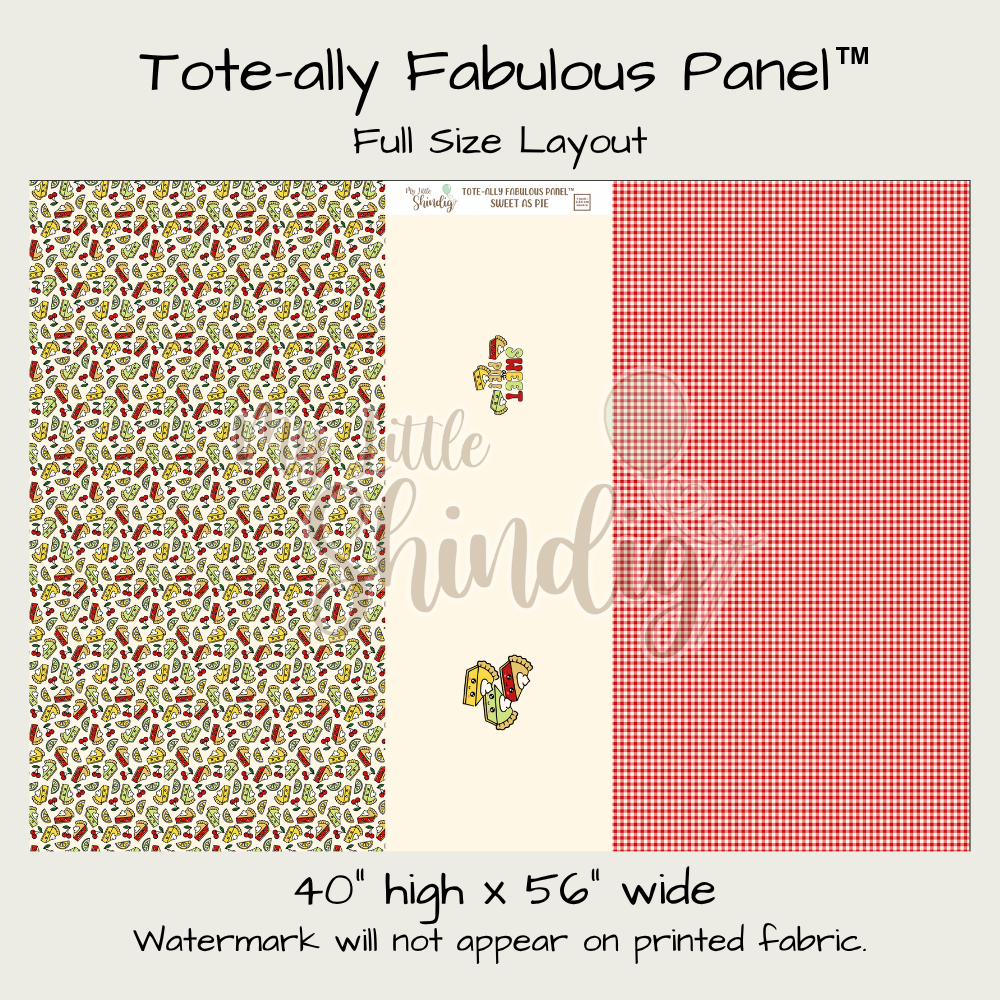 Sweet As Pie Tote-Ally Fabulous Panel (pre-order)