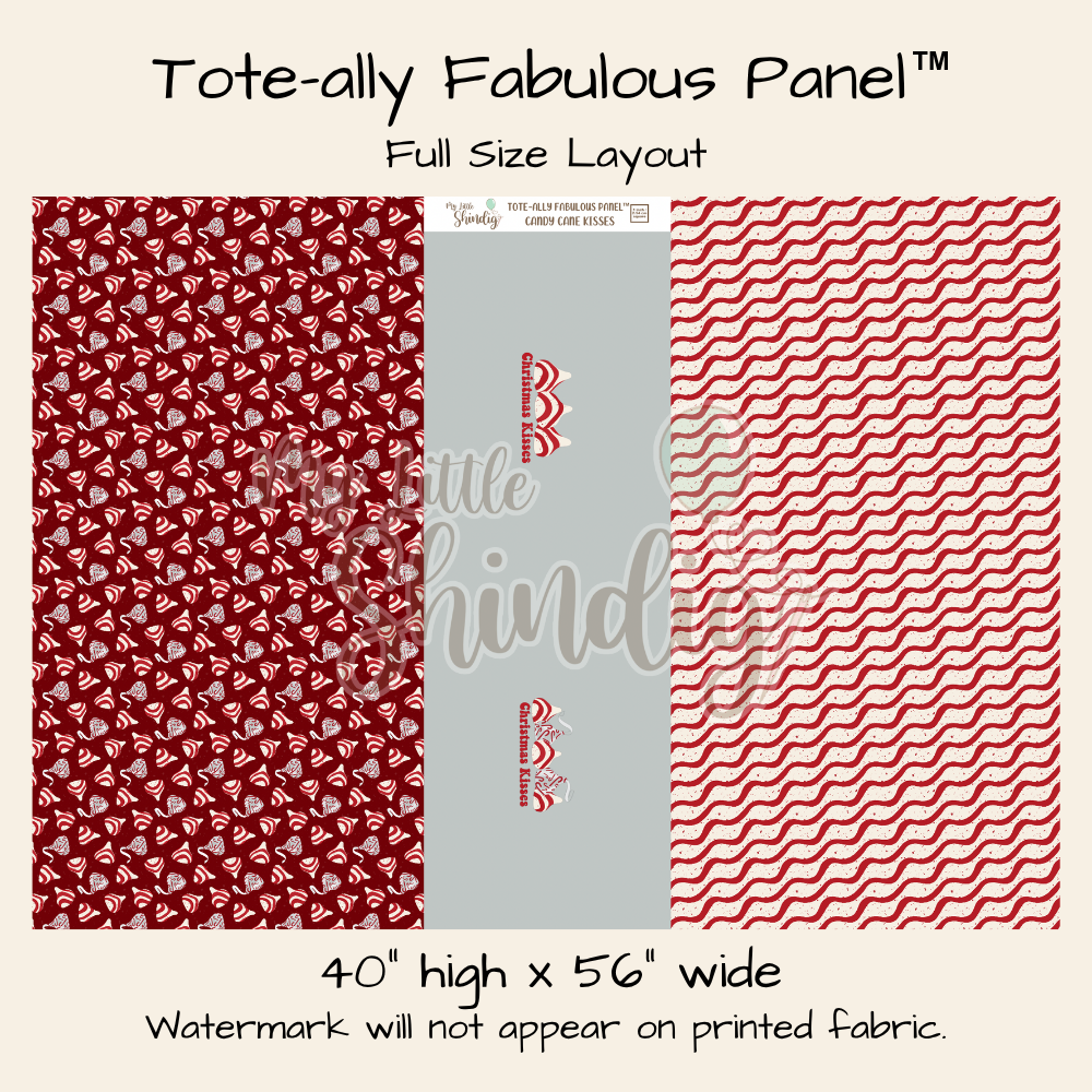 Candy Cane Kisses Tote-Ally Fabulous Panel (pre-order)