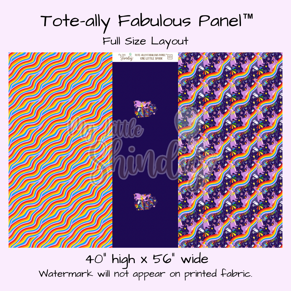 One Little Spark Tote-Ally Fabulous Panel (pre-order)
