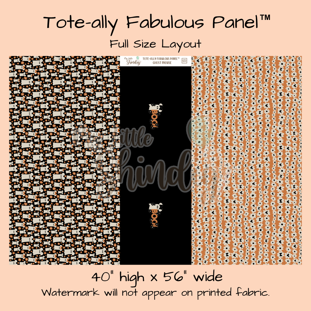 Boo Mouse Tote-Ally Fabulous Panel (pre-order)