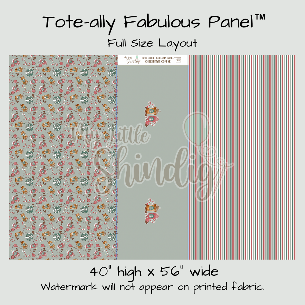 Christmas Coffee Tote-Ally Fabulous Panel (pre-order)