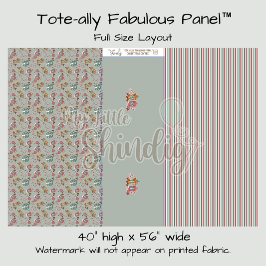 Christmas Coffee Tote-Ally Fabulous Panel (pre-order)