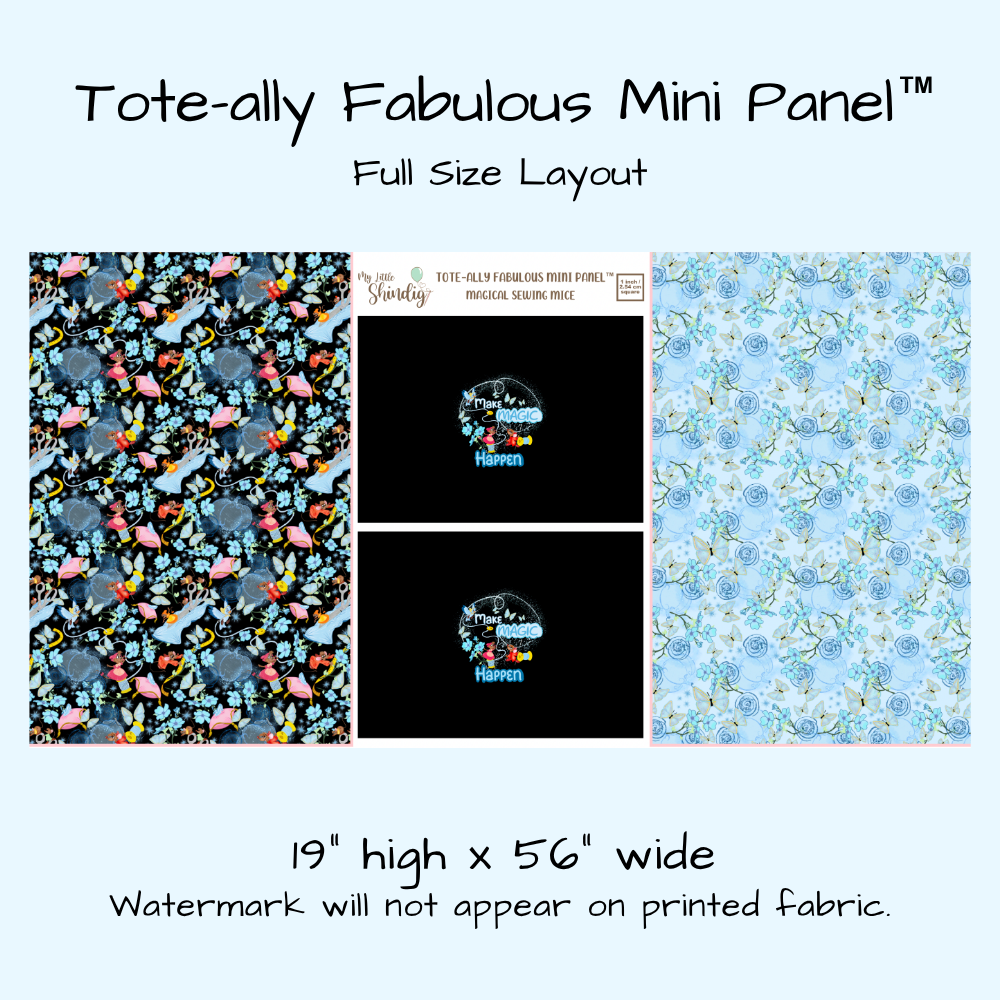 Magical Sewing Mice Tote-Ally Fabulous Mini Panel (retail)