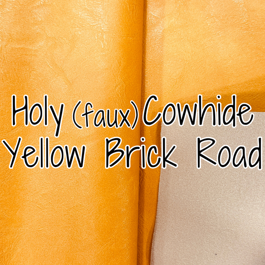 Holy (faux) Cowhide Vinyl - Yellow Brick Road - 18" (retail)