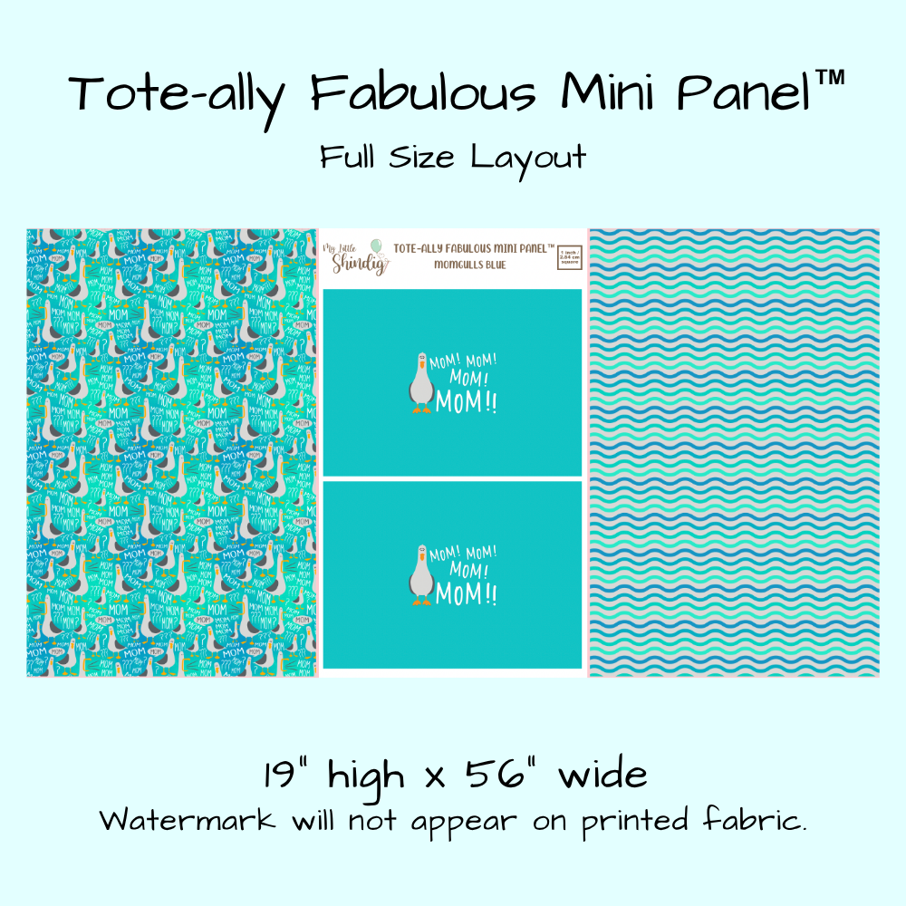 MomGulls Blue Tote-Ally Fabulous Mini Panel (retail)