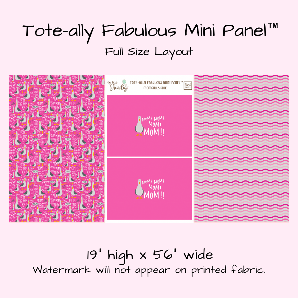MomGulls Pink Tote-Ally Fabulous Mini Panel (retail)