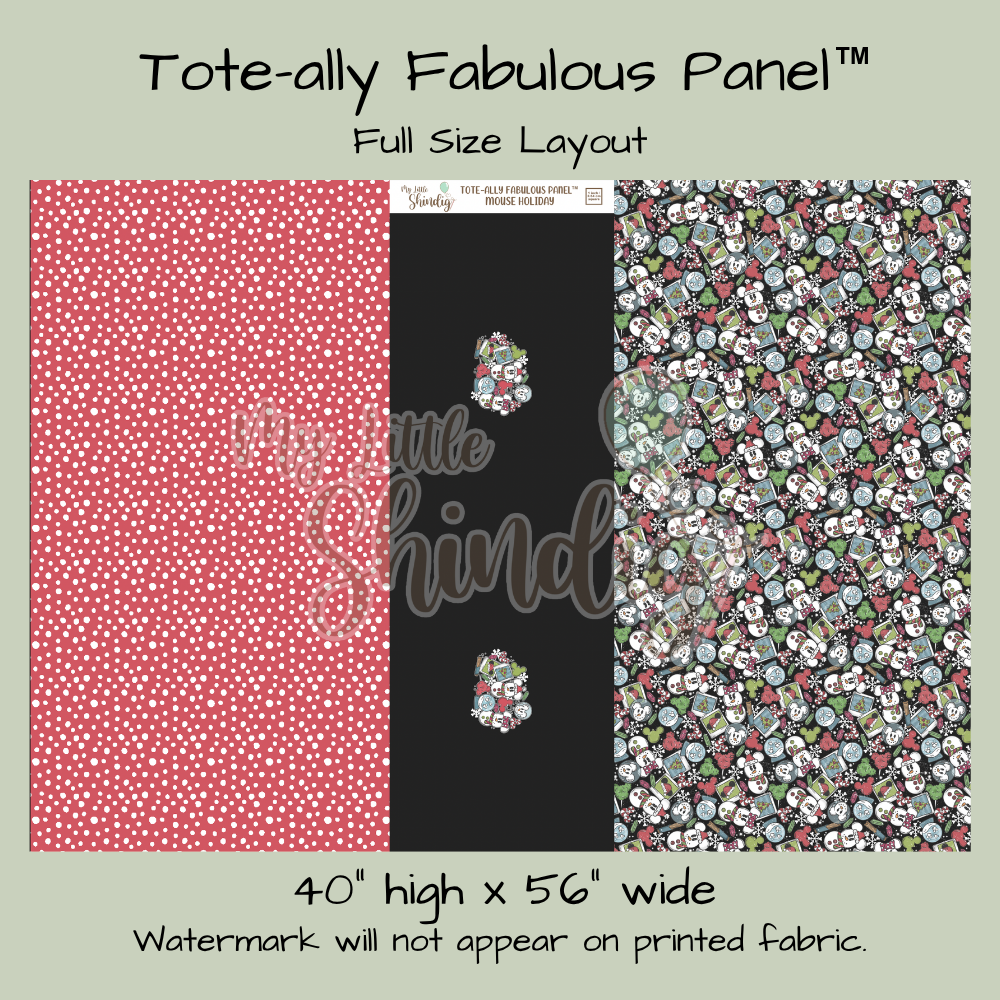 Mouse Holiday Tote-Ally Fabulous Panel (pre-order)