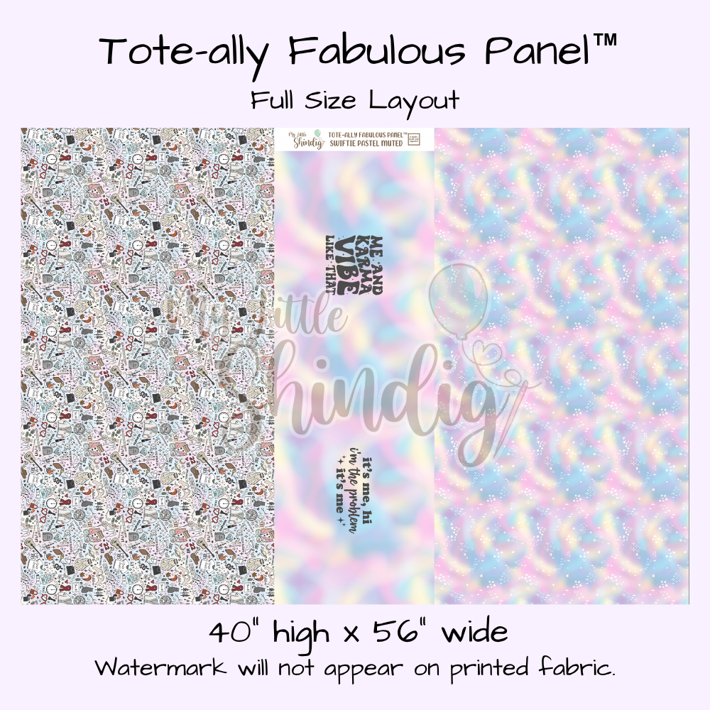 Swiftie Muted Pastel Tote-Ally Fabulous Panel (pre-order)