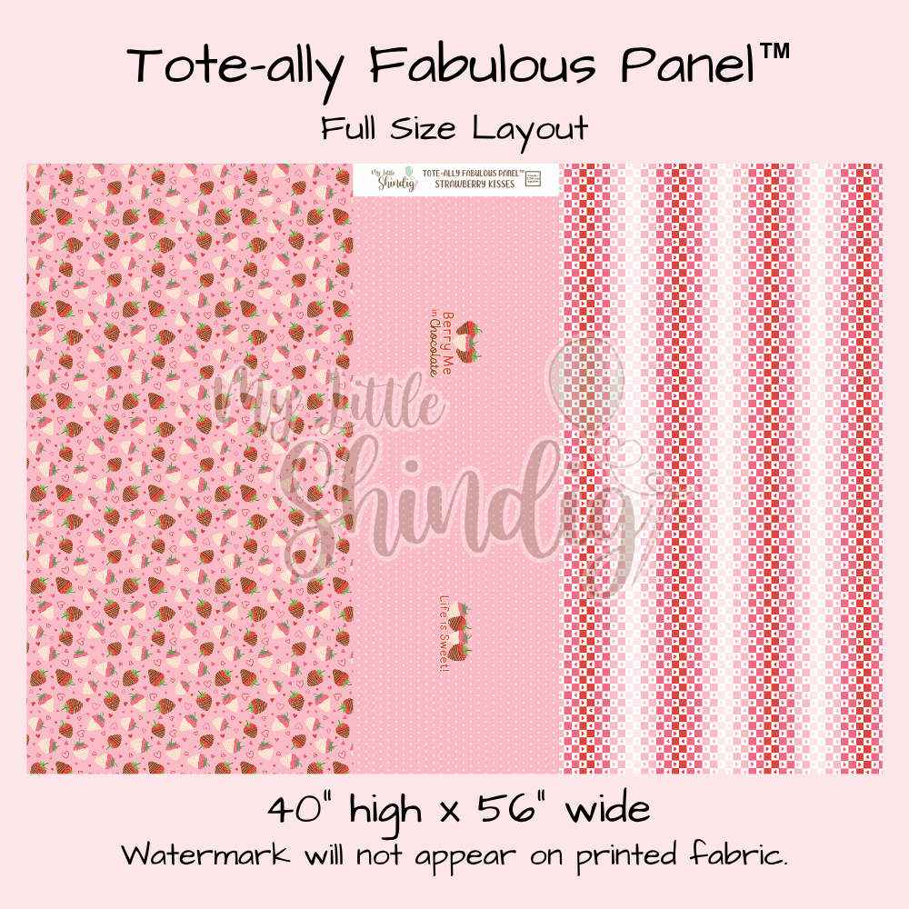 Strawberry Kisses Tote-Ally Fabulous Panel (pre-order)