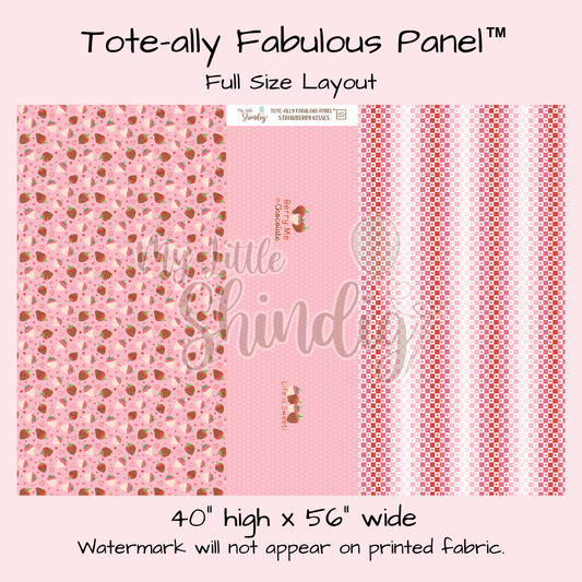 Strawberry Kisses Tote-Ally Fabulous Panel (pre-order)