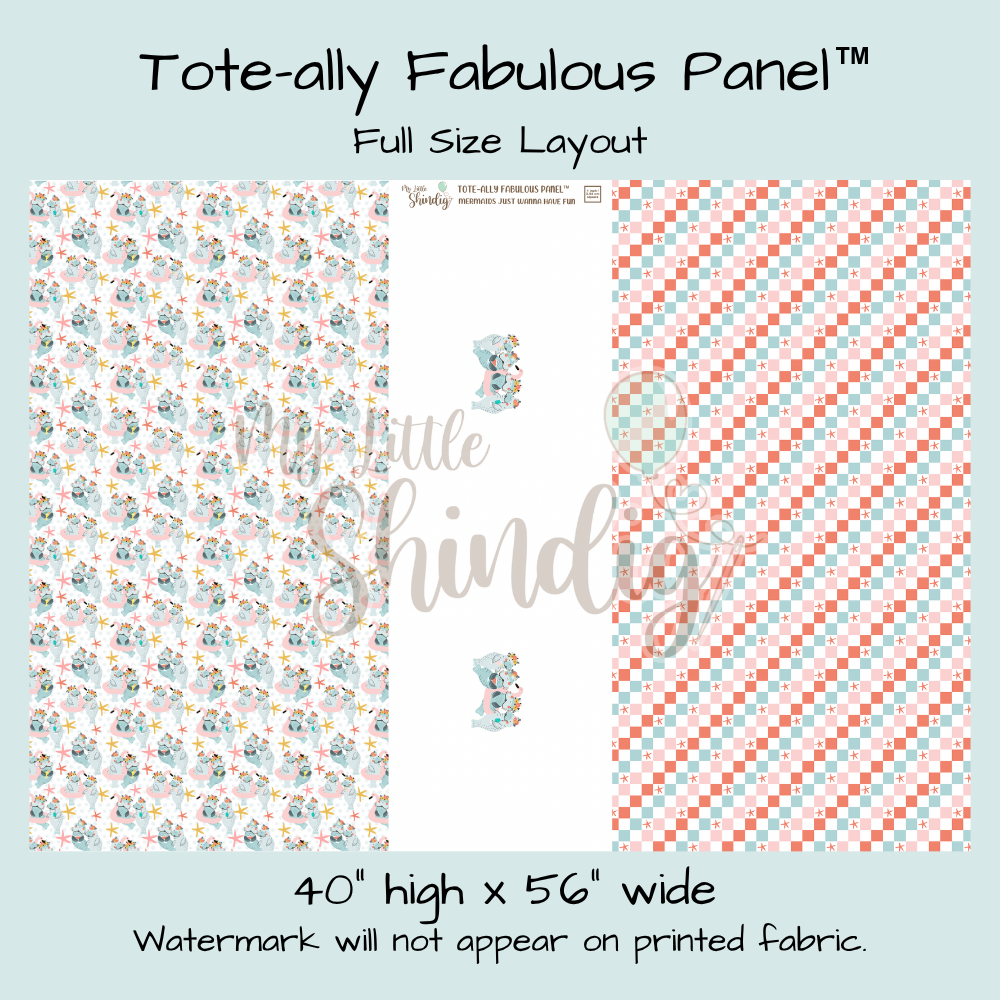 Mermaids Just Wanna Have Fun Tote-Ally Fabulous Panel (pre-order)