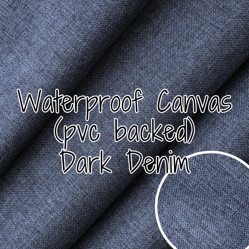 Waterproof Canvas - PVC Backed - Dark Denim 18" (retail)