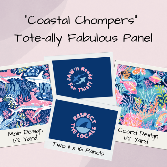 Coastal Chompers Tote-Ally Fabulous Panel (retail)