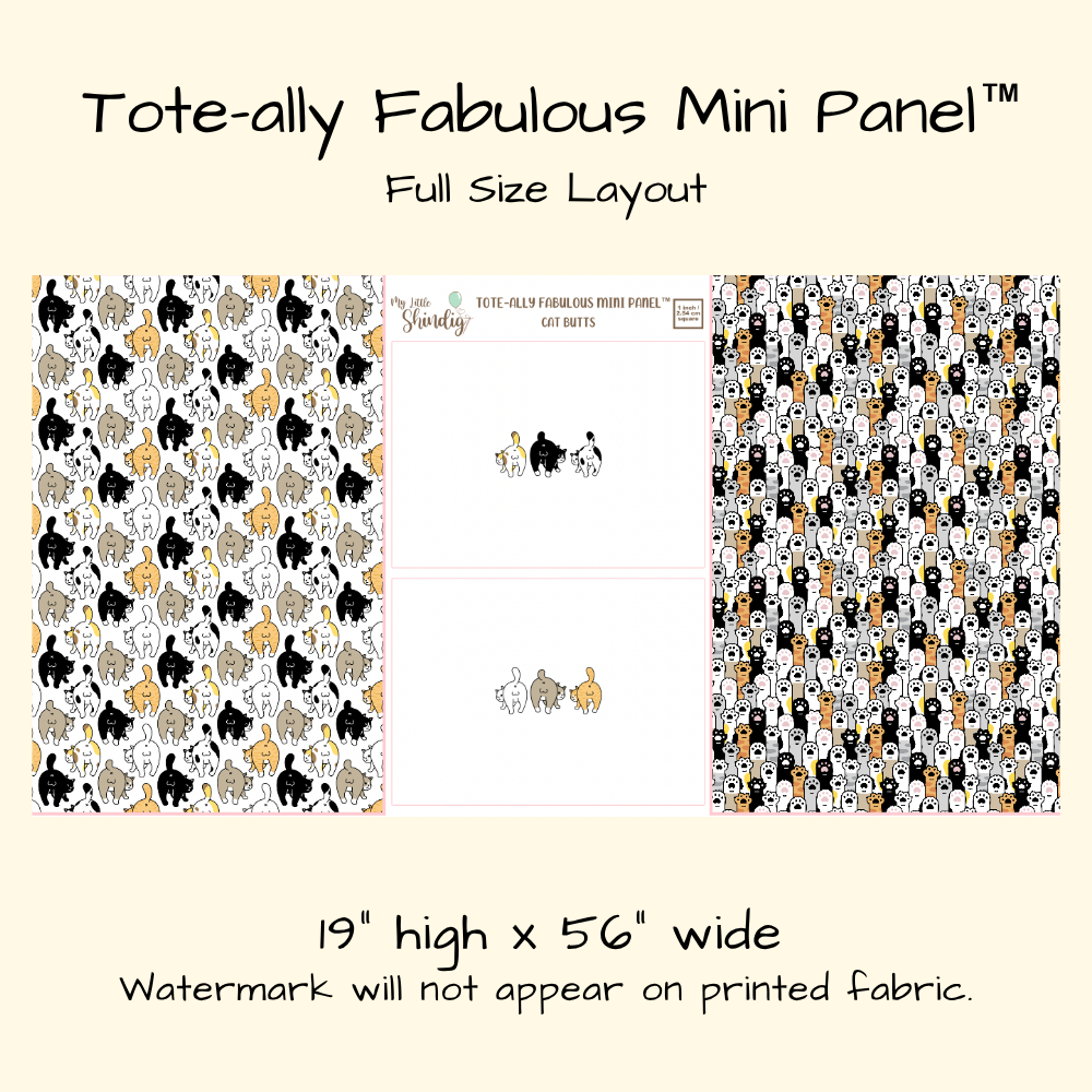 Cat Butts Tote-Ally Fabulous Mini Panel (retail)