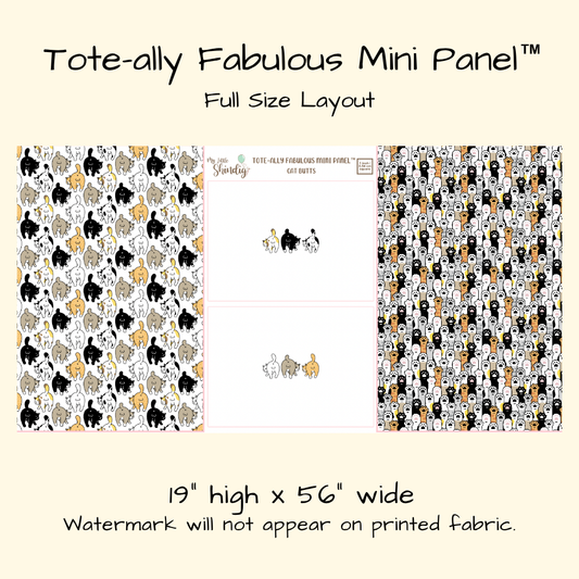 Cat Butts Tote-Ally Fabulous Mini Panel (retail)