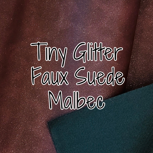 Tiny Glitter Faux Suede - Malbec - 18" (retail)
