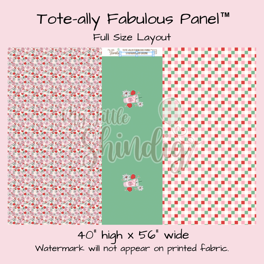 Strawberry Drink Tote-Ally Fabulous Panel (pre-order)