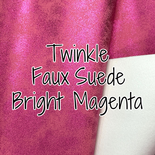 Twinkle Faux Suede - Bright Magenta - 18" (retail)