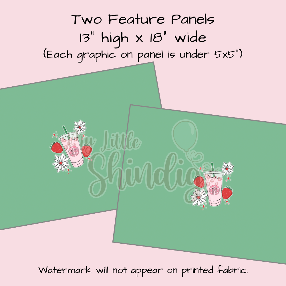 Strawberry Drink Tote-Ally Fabulous Panel (pre-order)
