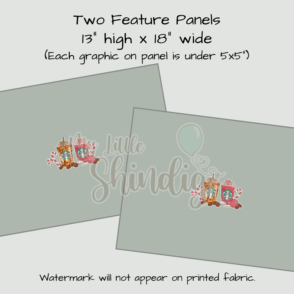 Christmas Coffee Tote-Ally Fabulous Panel (pre-order)