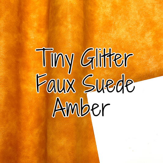 Tiny Glitter Faux Suede - Amber - 18" (retail)