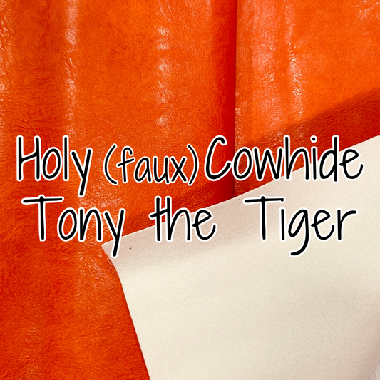 Holy (faux) Cowhide Vinyl - Tony the Tiger - 18" (retail)