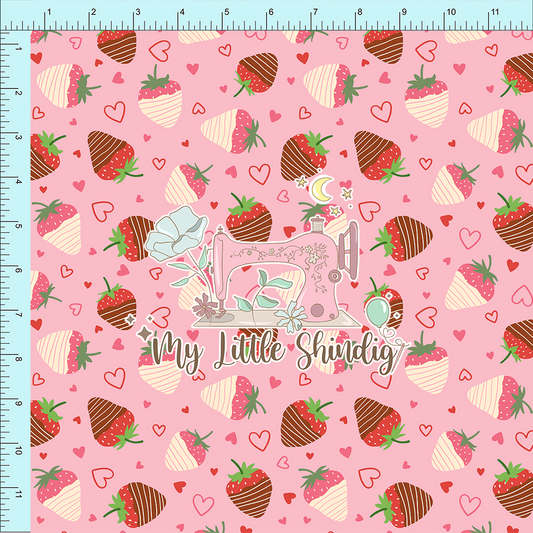 Fabric Club Month 44 - Berry Me In Chocolate - Pink (retail)