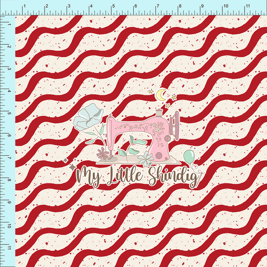Fabric Club Month 54 - Candy Cane Kiss Stripes (retail)