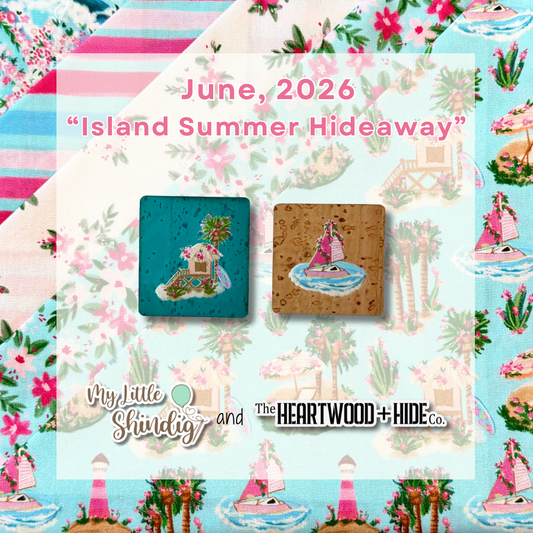Island Summer Hideaway - Color Printed Cork Tags (6 Pack) - MEMBERS ONLY