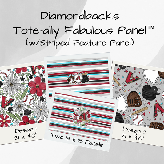Arizona Diamondbacks Tote-Ally Fabulous Panel - w/Striped Feature Panel (pre-order)