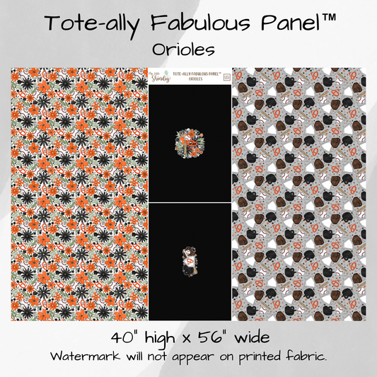 Baltimore Orioles Tote-Ally Fabulous Panel - w/Solid Feature Panel (pre-order)