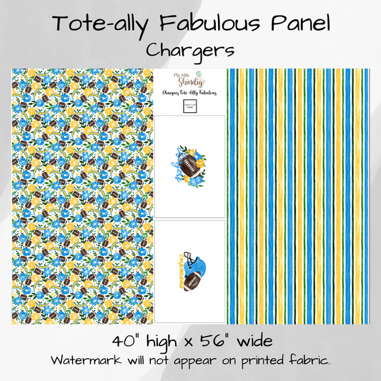 Chargers Tote-Ally Fabulous Panel (pre-order)