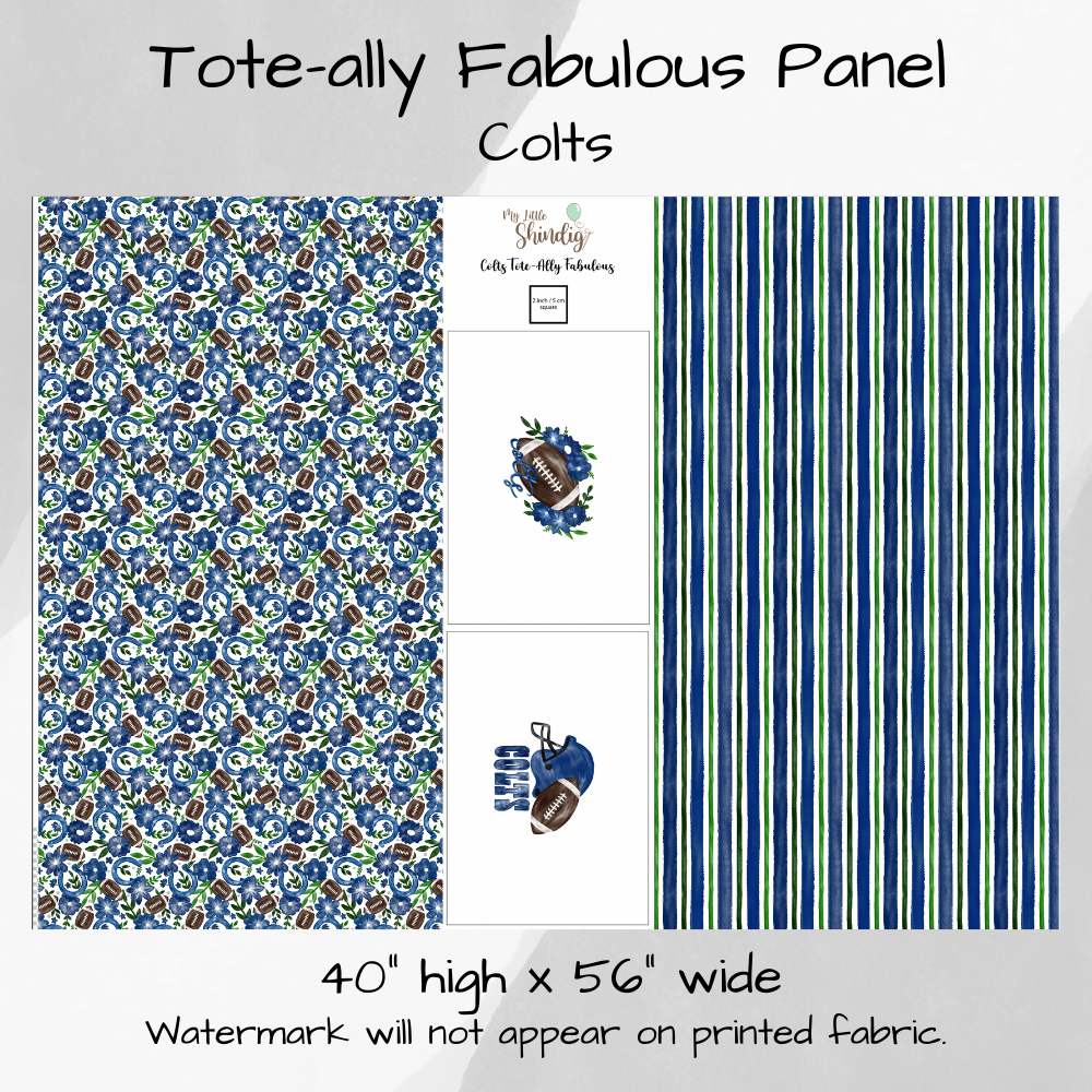 Colts Tote-Ally Fabulous Panel (pre-order)