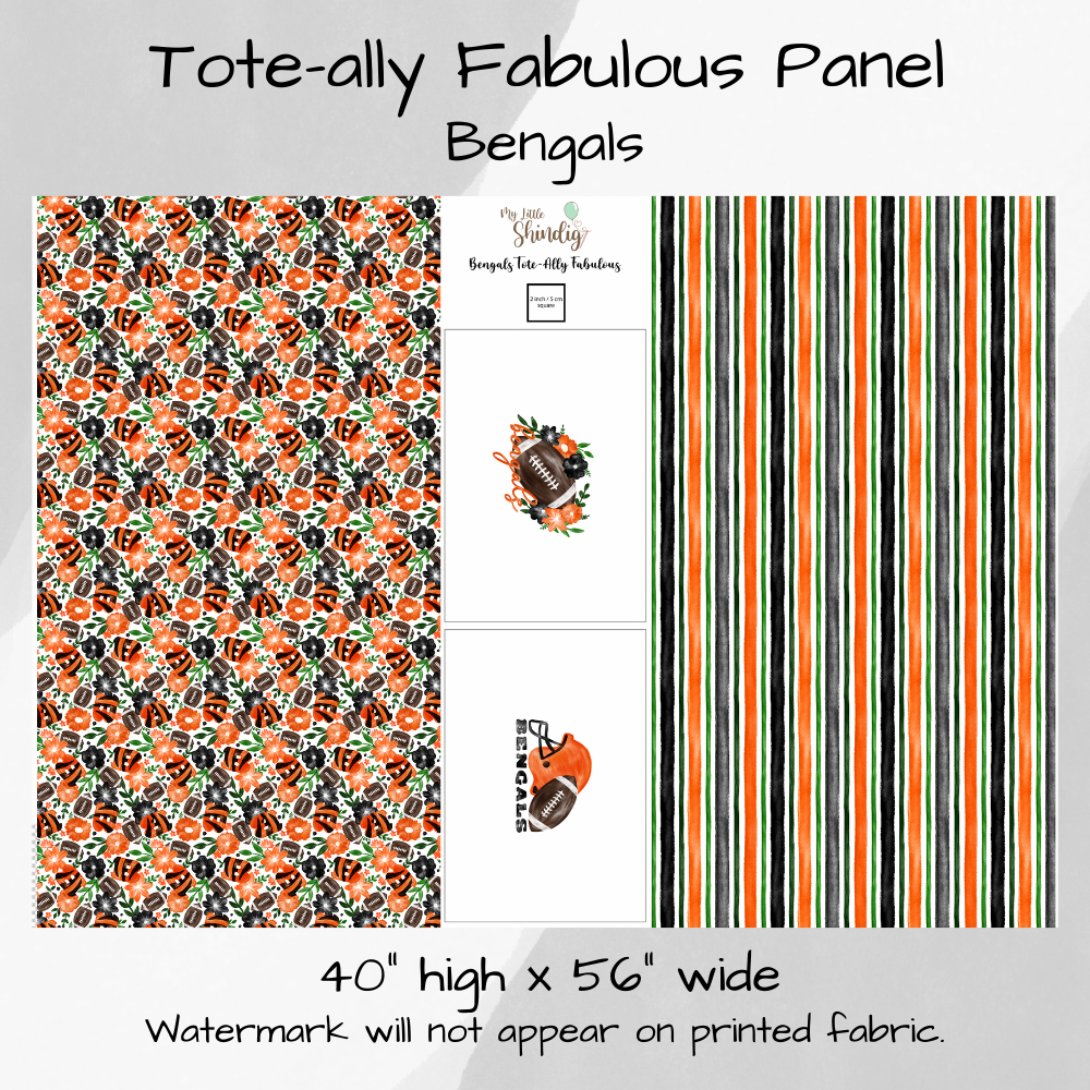 Bengals Tote-Ally Fabulous Panel (pre-order)