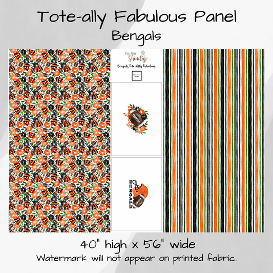 Bengals Tote-Ally Fabulous Panel (pre-order)