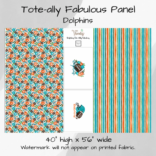 Dolphins Tote-Ally Fabulous Panel (pre-order)