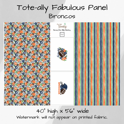 Broncos Tote-Ally Fabulous Panel (pre-order)