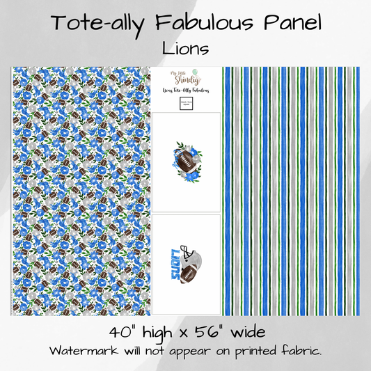 Lions Tote-Ally Fabulous Panel (pre-order)