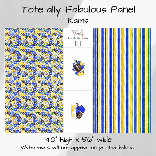 Rams Tote-Ally Fabulous Panel (pre-order)